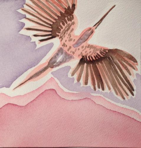 Titel: 2018 - 3Format: 12cm x 12cmTechnik: Aquarell