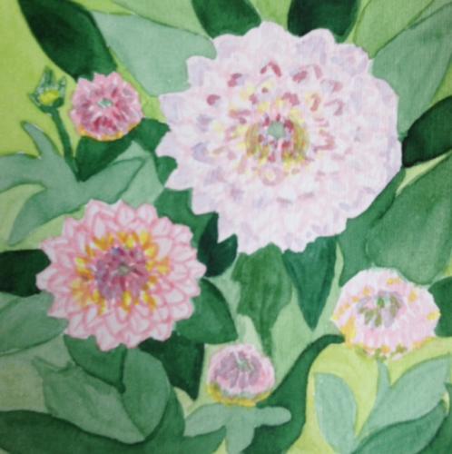 Titel: 2018 - 5Format: 12cm x 12cmTechnik: Aquarell